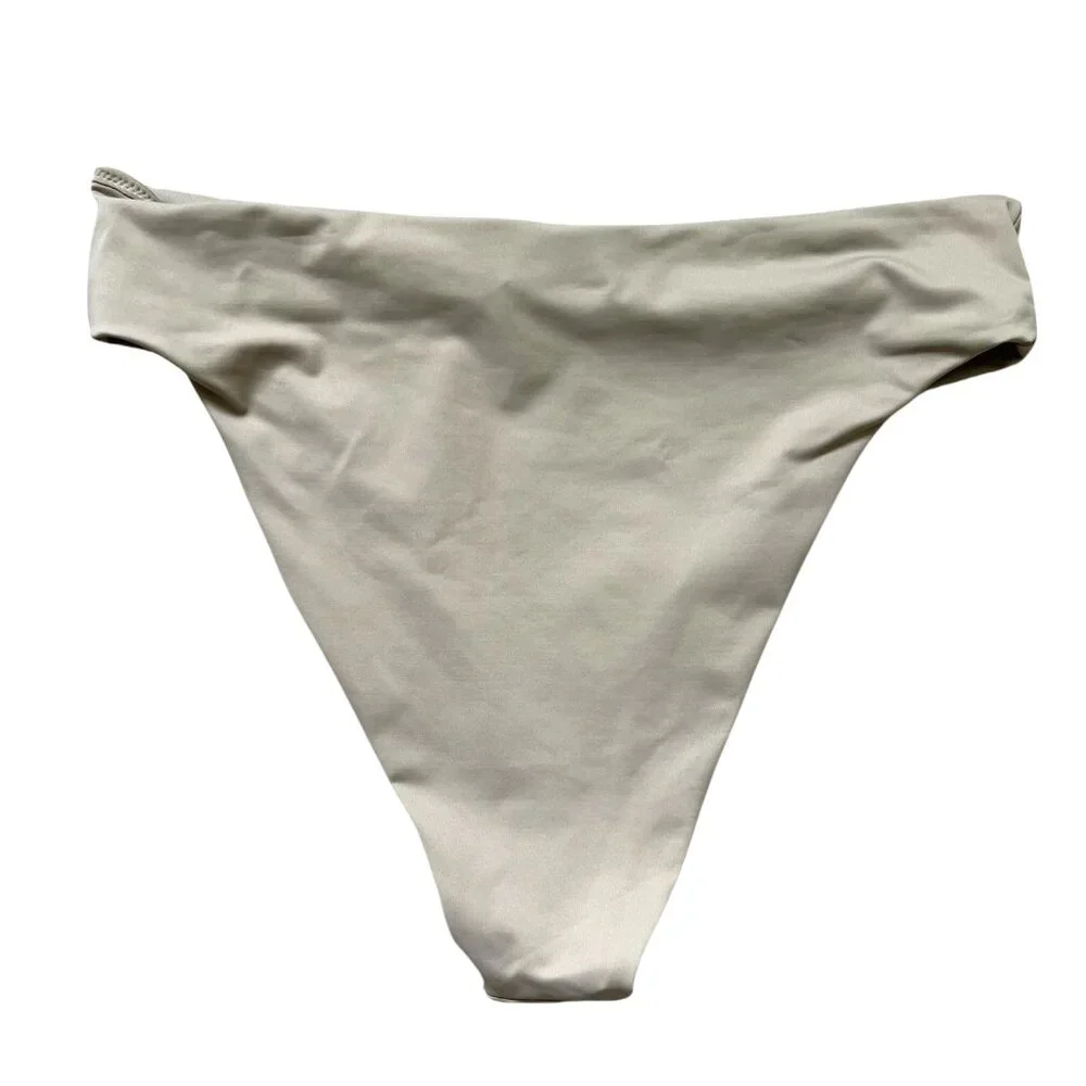 SKIMS NEW Recycled Swim Tank Bikini Top & Mid Waist Bottom In Desert Size L/XL